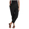 Haremshose Übergröße Damen Lässig Locker Hohe Taille Schnürband Riemen Uni Eine Seitentasche Damen Hose Komfort Hose