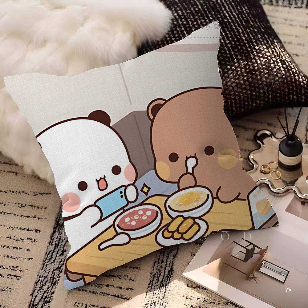 Bubu and Dudu Cute Pillow Anime Pillow Sofa Bed Head Pillow Cover Cushion Cover 45x45 cm Fashion