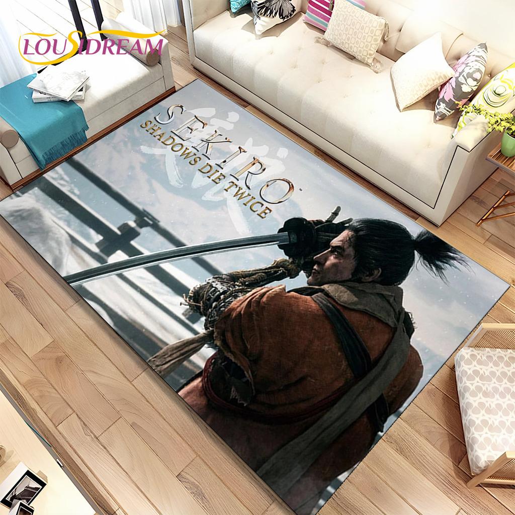 3D HD Sekiro Series Game Gamer Area Rug,Carpet Rug for Home Living Room Bedroom Sofa Doormat Decor,kids Play Non-slip Floor Mat