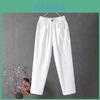 Cotton Linen Casual Pants For Women Summer Wide Leg Loose Fit Trousers For Office Wear