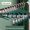 Stainless Steel Non-Marking Clothes Hanger with Skirt Clips for Drying Pants and Underwear