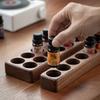 1Pc Walnut Essential Oil Cosmetics Storage Rack Wooden Desktop Standing Display Rack Bathroom Kitchen Household Partition Log