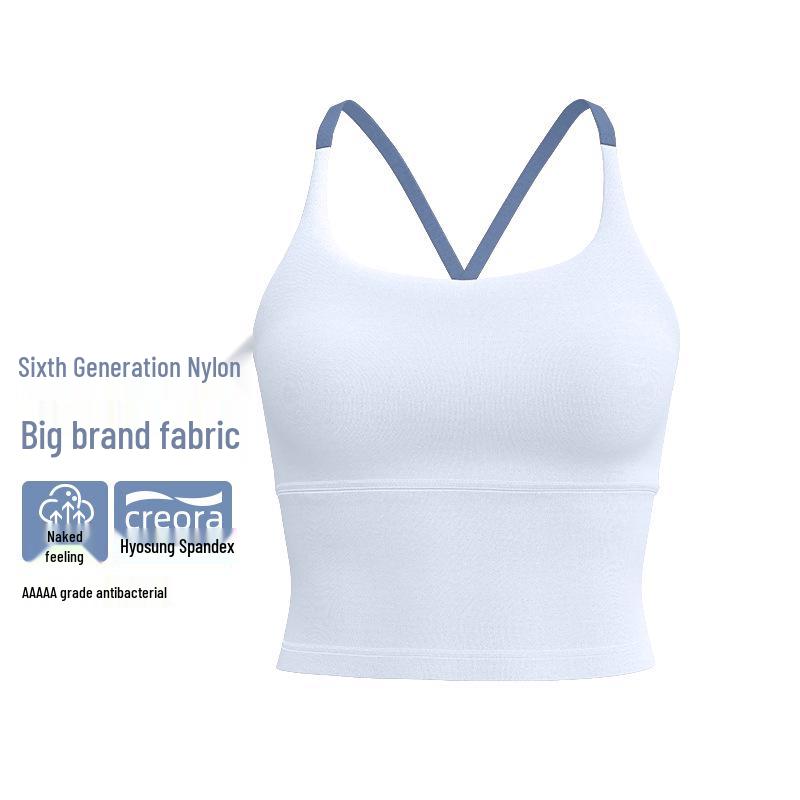 Damen High-Impact Colorblock Stoßfester Yoga Lauf-BH mit Stilvollem Rücken