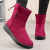 Women's Winter 2025 Fleece-lined Long Tube Snow Boots - Warm, Lightweight, Polyurethane, Cotton