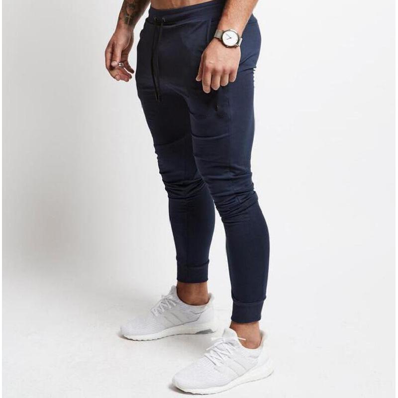 New men's outdoor sports casual slim-fit gym pants, men's long pants with tapered cuffs