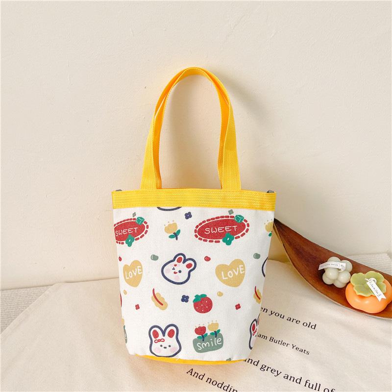 Korean  Lunch Bag Handbag Japanese Cute Cartoon Tiger Rabbit Girl Carrying Buck Bag Food Storage Bag