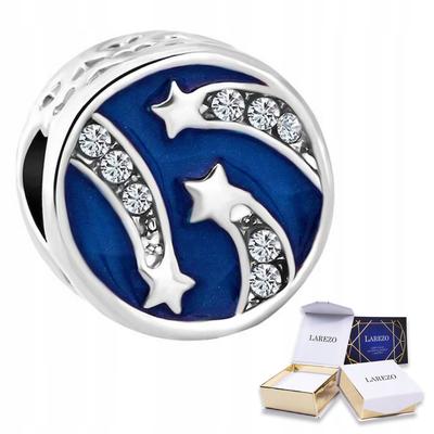 Charms Srebrny Koralik Gwiazdy Kosmos Gwiazdka Noc Niebo Srebro 925