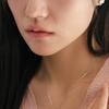 BELLOOGGI Circle wave necklace(40cm)