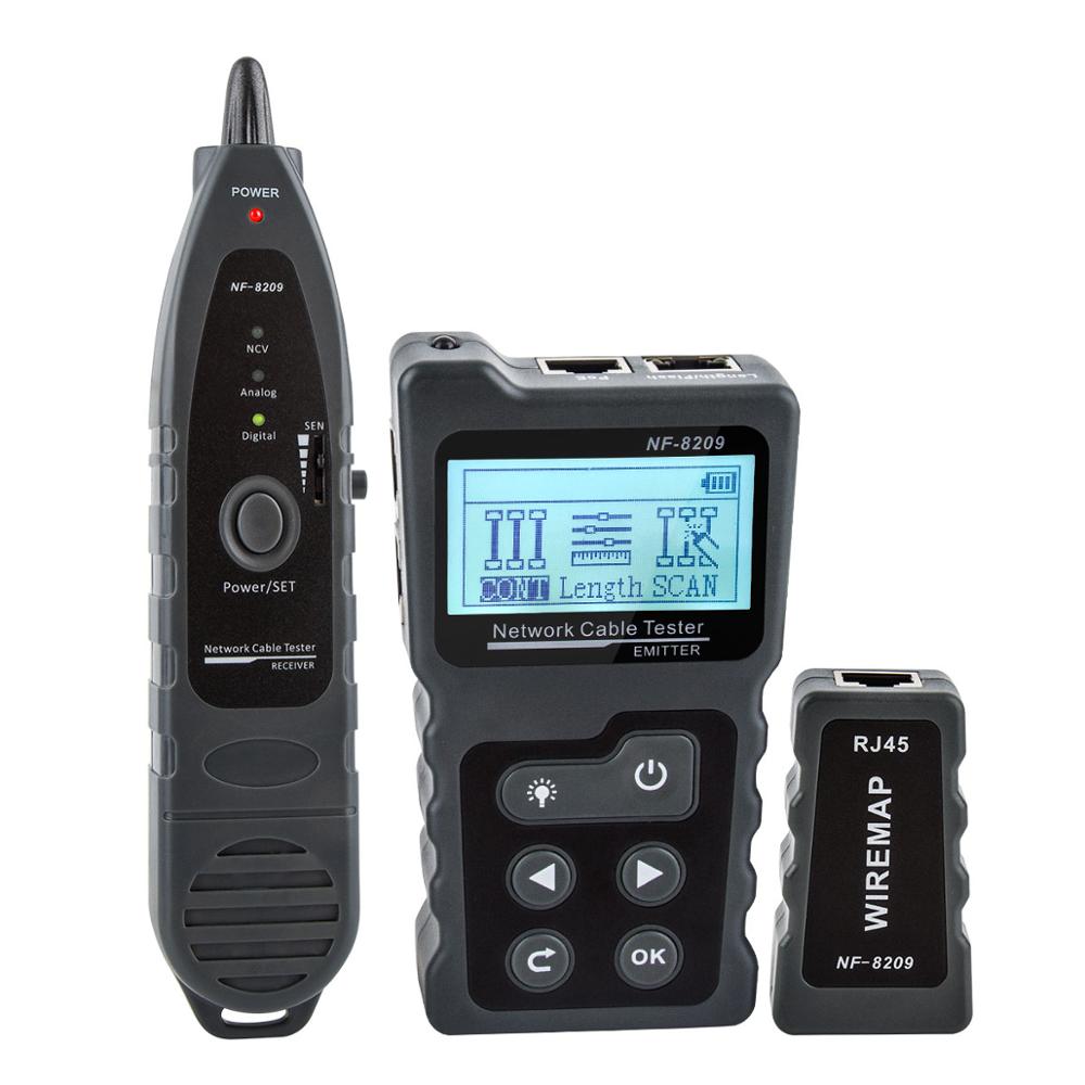 

NOYAFA NF-8209/NF-488 RJ45 Кабельный трекер Lan Tester PoE Ethernet cat5 cat6 Сетевые инструменты ЖК-дисплей Измерение