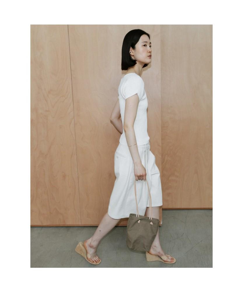 Diaepeocheo Delia Short Sleeve Knit Top Beige (Ta6451A01A)
