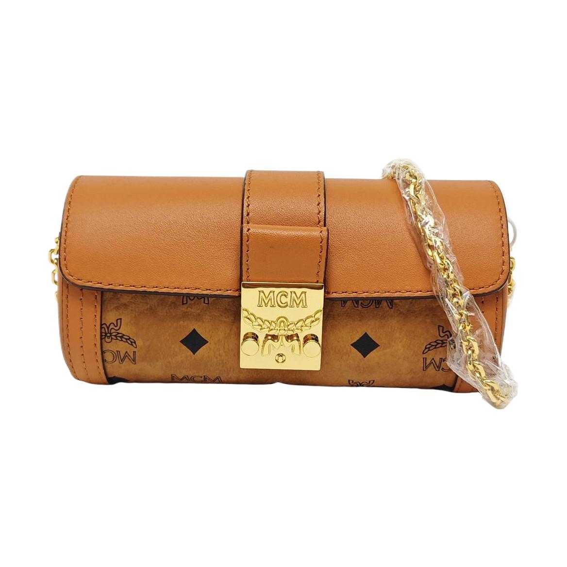 [Pre-Owned] Monogram Leather Cylinder Crossbody Shoulder Bag - Excellent #FEDJ14 ONE SIZE