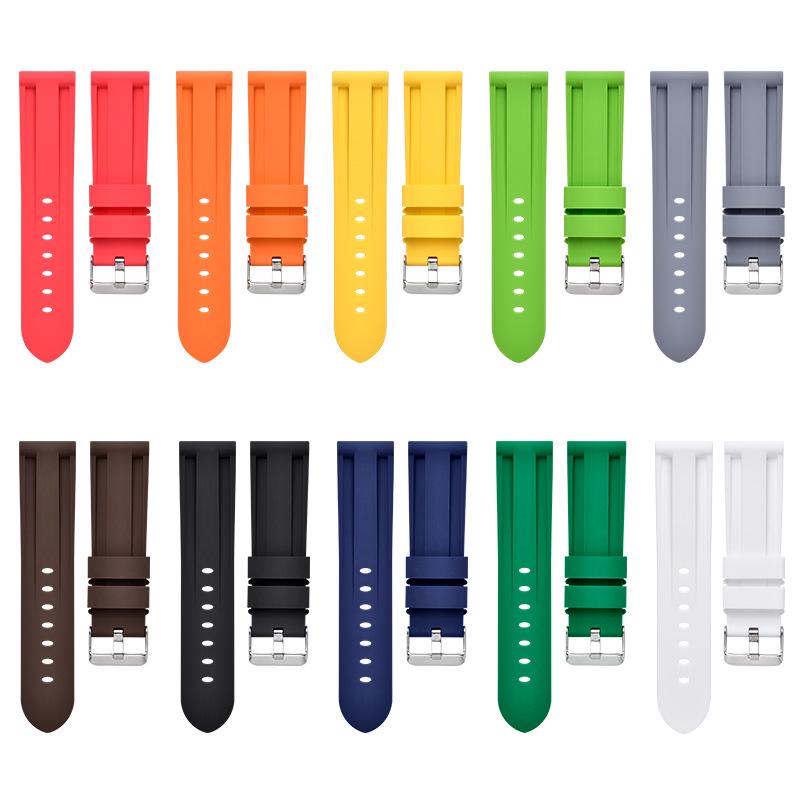 Universal Silicone Watch Strap for Panerai and Tudor Big Blue PAM, 22mm