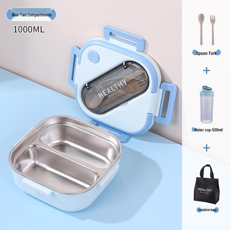 Korean Style 304 Stainless Steel Insulated Lunch Box for Men, Women, Students, and Office Workers