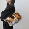 New Faux Fur Leopard Shoulder Bag Women's Autumn Winter Chain Handbags Ladies Leopard Print Clutch Purses Top Handle Bags Bolsas