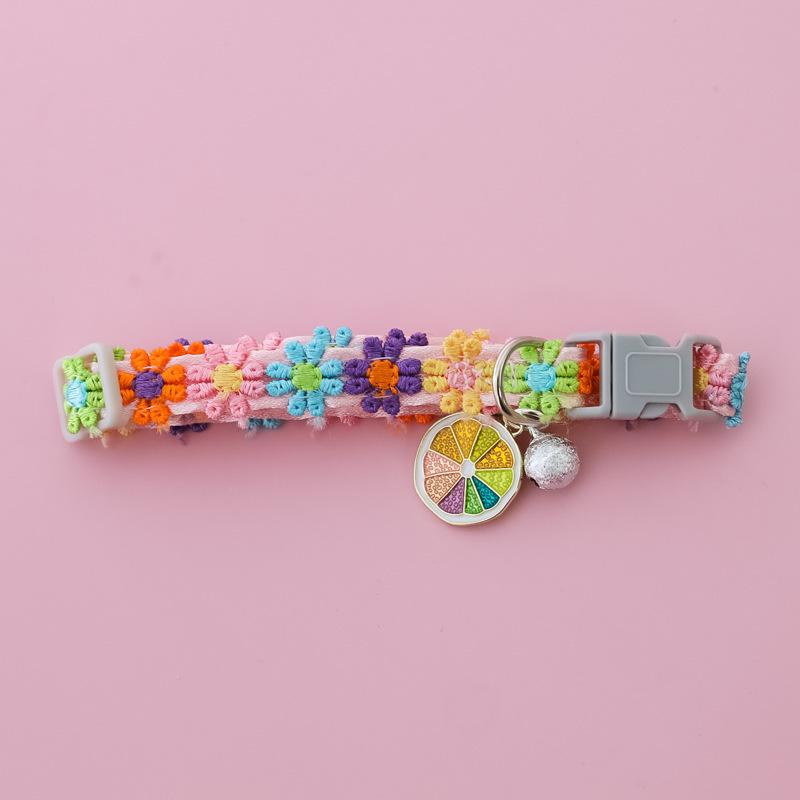 1PC Pet Collar With Bell Cartoon Footprint Colorful Dog Puppy Kitten Collar Adjustable Safety Bell Ring Necklace Pet Accessories 1PC