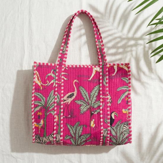 Shoulder Bag Usalover925 Multicolor Quilted Cotton Animal Print Shoulder Bags 126