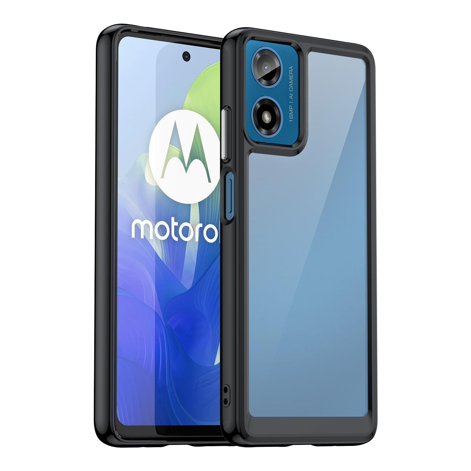 

Прозрачный чехол из ТПУ для Motorola Moto G35 G55 G75 G85 5G G04S G04 G24 Power E14, защитный чехол, прозрачный чехол Fundas Coque Capa For Moto G04 чёрный