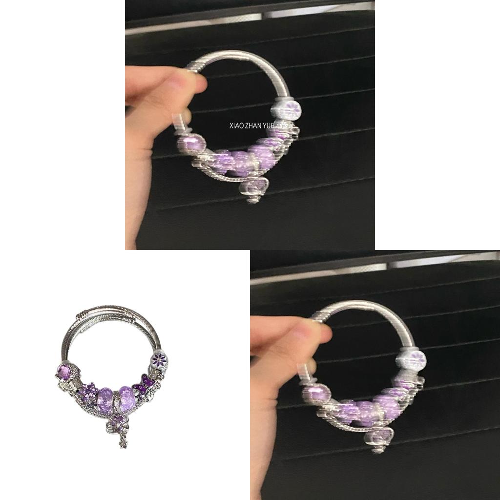 Vintagebeaded Bracelet For Women With Crown And Heart Designs