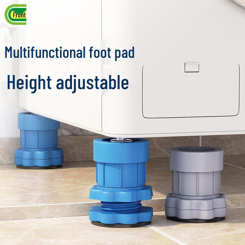 Adjustable Anti-Slip Washing Machine & Furniture Riser with Shock Absorbing Rubber Feet