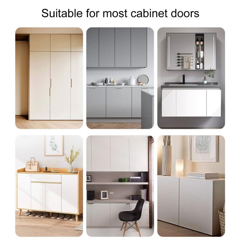 2 Pack Portable Sturdy Magnetic Push To Open Cabinet Hardwares Accessory for Hide Door and Drawers In Elegant Color