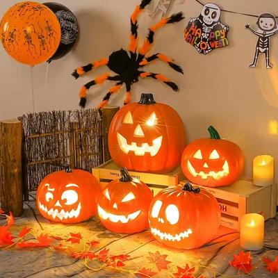 1 ks Dekorativní dýňové halloweenské rekvizity Lucerna Dekorace dýňová dekorace dýňové světlo venkovní halloweenské dekorace