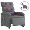 VidaXL Fauteuil inclinable de massage électrique gris foncé tissu, fauteuil de massage électrique, fauteuil inclinable de 3203967