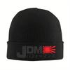 Logo JDM Knitted Hat for Women Men Skullies Beanies Winter Hat Acrylic Drift Car Warm Caps