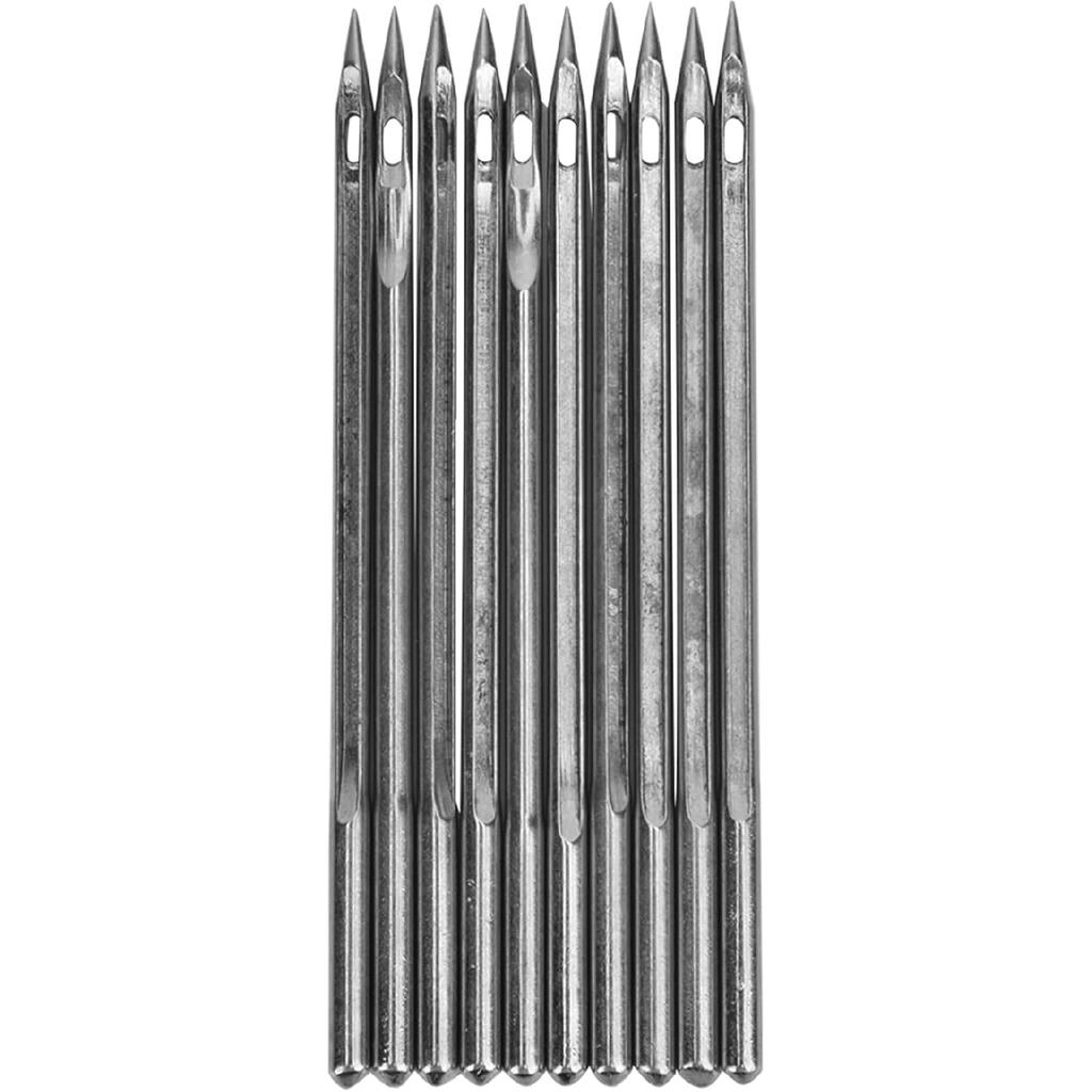 Shoe Repairing Machine Needle, Hand Shoes Repair Tool Accessory Leather Cobbler Sewing Needles Small Heavy Duty Replacements Spare Parts Silver