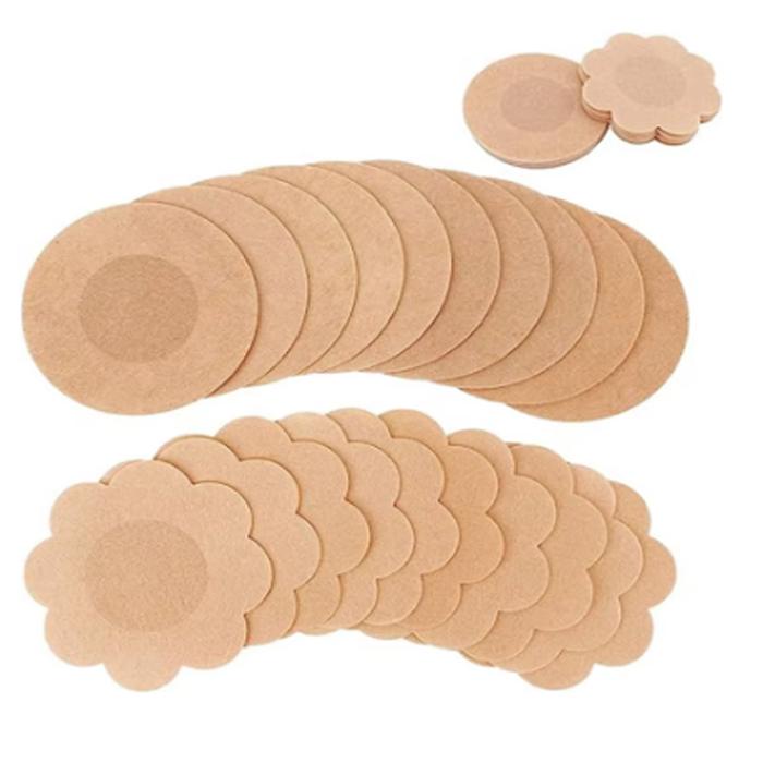 100Pcs Nipple Sticker Disposable Invisible Chest Sticker Non-woven Bra Breast Patch Bra-less Pasties Pad Nipple Cover Stickers