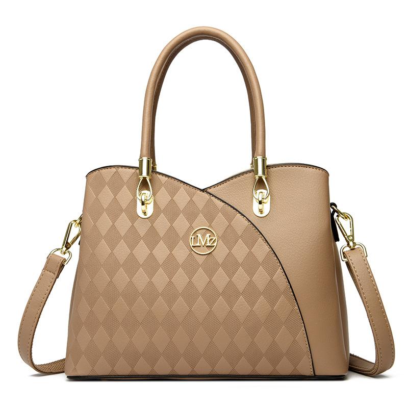 Spring and Summer Handbag Women's 2025 New Fashion Light Luxury Large Capacity Shoulder Crossbody Bag Ladies Mom Middle-Aged Women's Bag