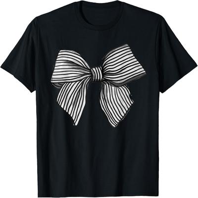 Coquette Black and White Bow T-Shirt