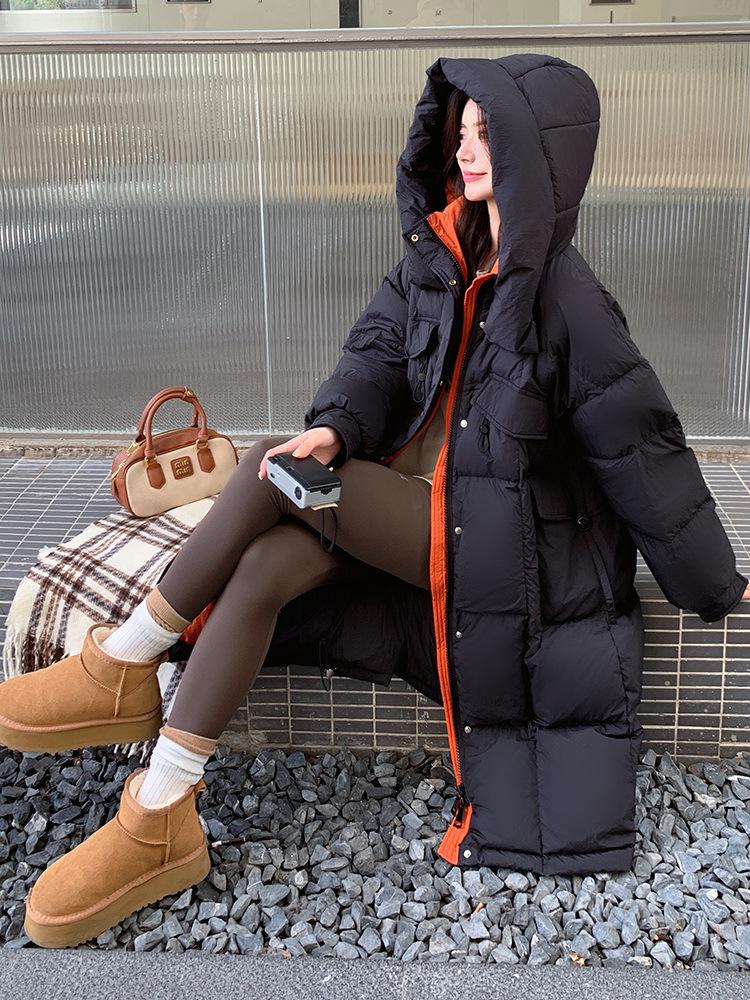 2026 Extra Thick Plus Size 300 Jin Long Down Jacket for Women - Loose Fit, Fat MM, Commuting Style