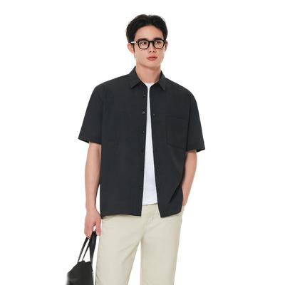 ANDAR Linen-Like Men'S Short Sleeve Shirt