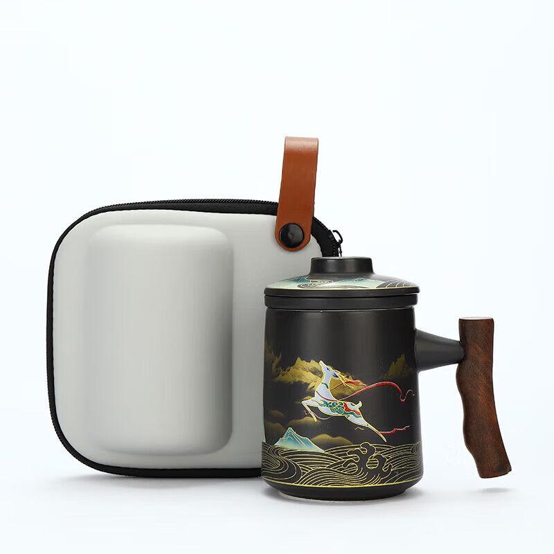 Qiuqiao Ceramic Tea Infuser Cup with Lid