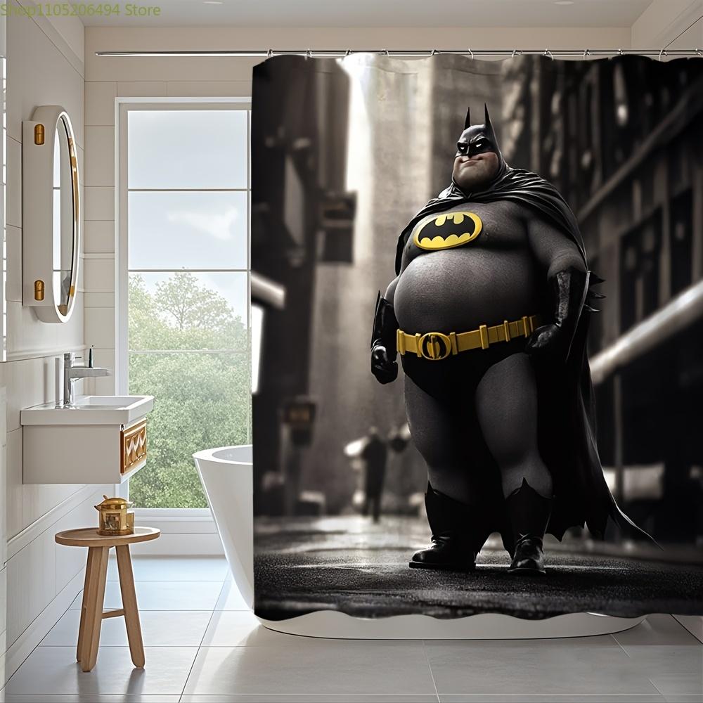 

1 шт., Шторка для душа Warner Bros Batman Movie Anime с крючками, 180,09x180,09 см, Подходит для спальни, кемпинга, дома De 90x180cm
