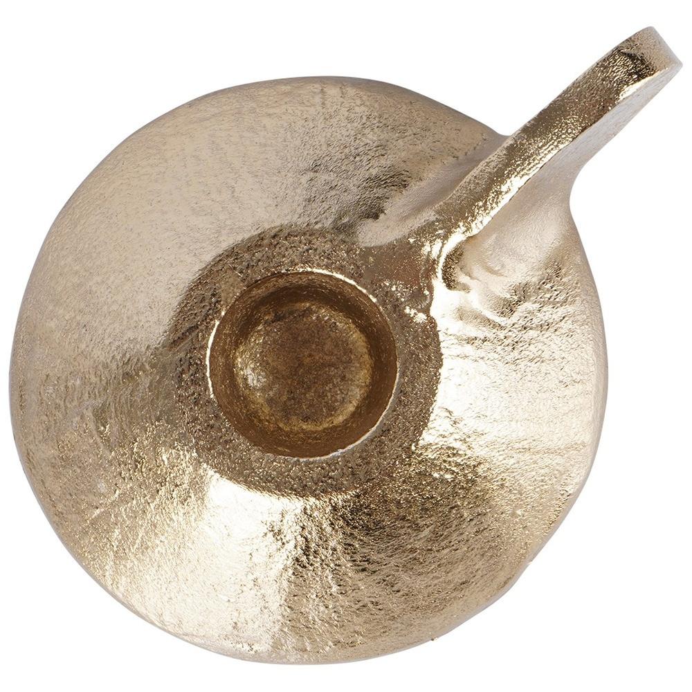 Gold Aluminum Taper Candle Holder with Handle 9x7.5x4cm