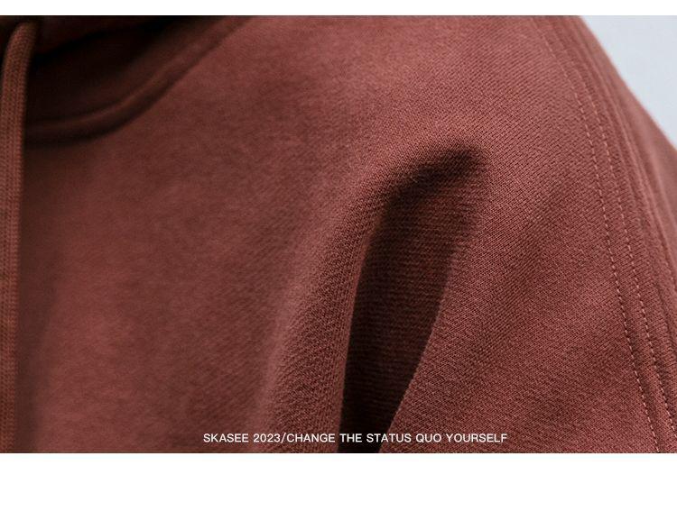 Men's American Retro Heavyweight Hoodie - New Autumn/Winter Trend, Loose Fit with Plus Velvet.