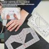 T-Shirt Ruler Guide Alignment Tool Chart DIY Measuring Ruler V-Neck Clear Round PVC Ruler for Sewing Design Back Front Clothing