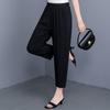 Summer Black Pants Women Clothes Plus Size Casual Loose Vintage High Waist Pants