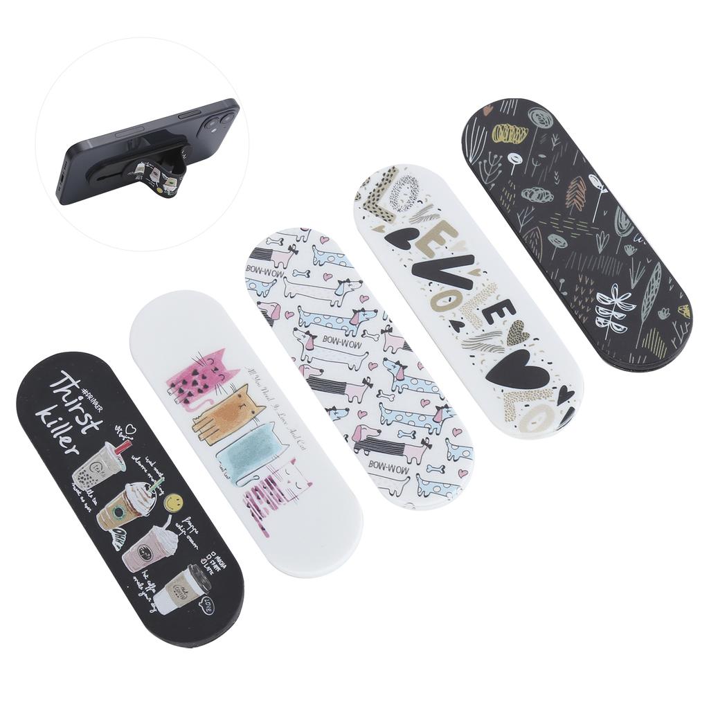 5Pcs MOMO STICK Smart Phone Adjustable Stand Finger Strap Reusable Stick Gel Pad Holder