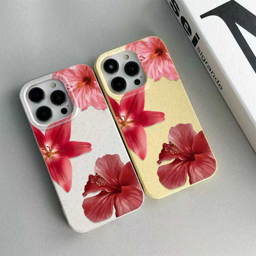Red Lily Phone Case Suitable For IPhone 17 Pro Max Air 16 15 Plus 14 13 12 11 Case Cover Funda For IPhone 16 15 14 Plus Case