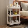 3/4 Tier Multi-Functional Household Trolley With Handle And Wheels To Move Bathroom Shelves Household Snacks Storage Rack