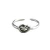 Korean Retro Silver-Plated Adjustable Women’s Knot Ring