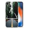 Phone Case For iPhone 15 14 13 12 Mini 11 Pro Max XS X XR 7 8 Plus Clear Shockproof Silicone TPU Cover Forest Geometry Wood
