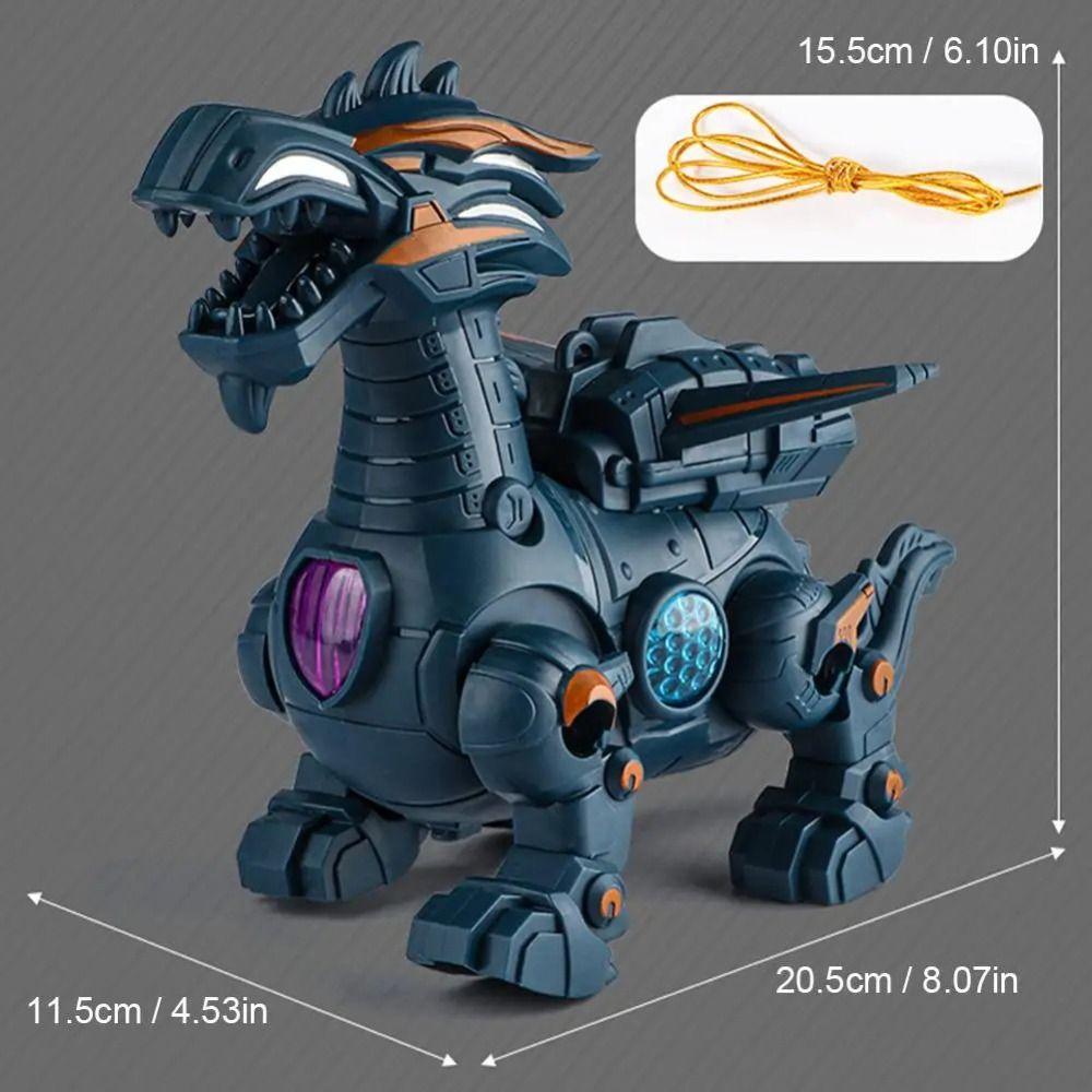 Cool Light Mechanical Dinosaur Electric Powered Simulation Fire Toy Entertainment Game