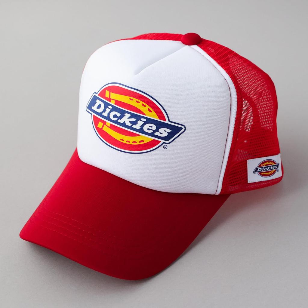 Dickies Standard Logo Urethane Mesh Solid 874 Street Cap Free Cap, Unisex, Color, (JP, Alphabet, Size, (01) Red)