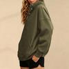 Women's Casual Loose Fit Long Sleeve Color Hoodie with Pockets for Everyday Wear