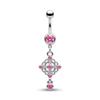 Belly Button Piercing Heart Ring Stainless Steel Copper Anti-Allergy Navel Jewelry for Summer Beach Swimming Accessories