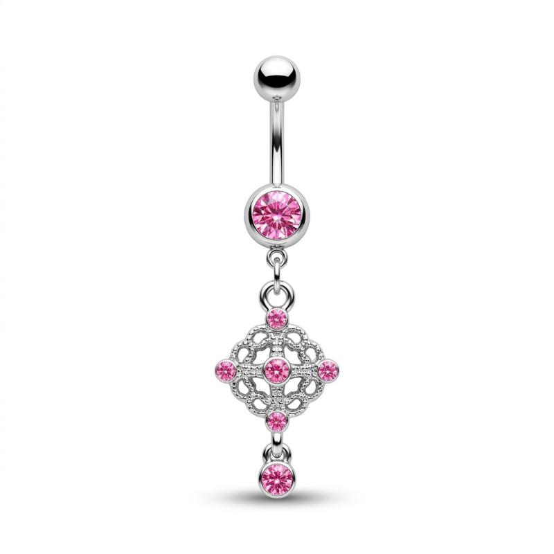 Belly Button Piercing Heart Ring Stainless Steel Copper Anti-Allergy Navel Jewelry for Summer Beach Swimming Accessories