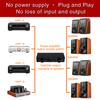 4 Input 4 Output Passive Power Amplifiers Speaker Switcher Audio Switching Distribution Converters Metal Housing